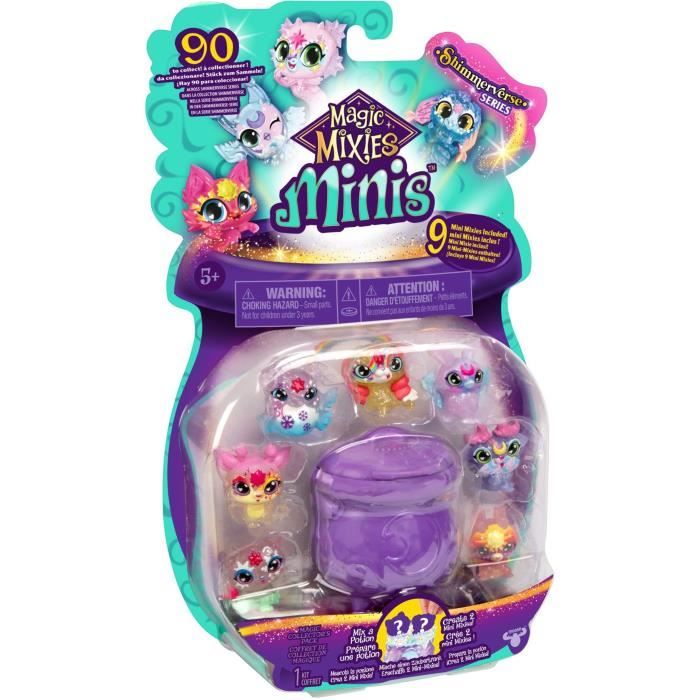 Pack 9 Figurines Minis - MAGIC MIXIES - Mini créatures a collectionner chaudrons et ingrédients inclus