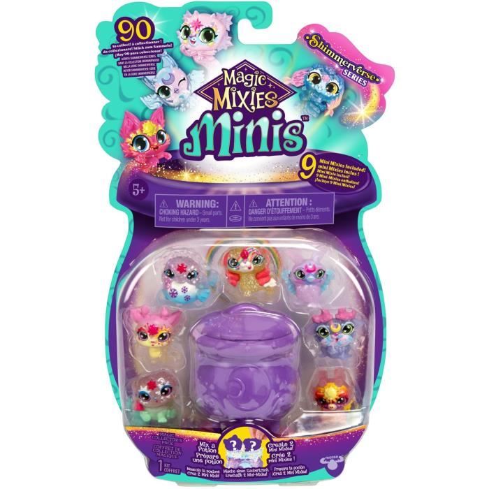 Pack 9 Figurines Minis - MAGIC MIXIES - Mini créatures a collectionner chaudrons et ingrédients inclus