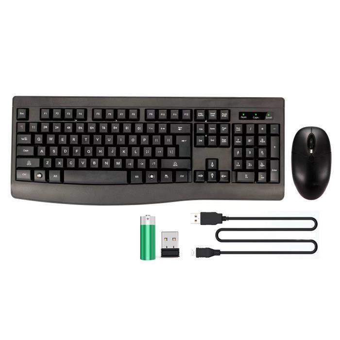 Pack clavier souris sans fil rechargeable BLUESTORK - Noir - Paloma Tech