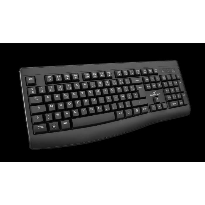 Pack clavier souris sans fil rechargeable BLUESTORK - Noir - Paloma Tech