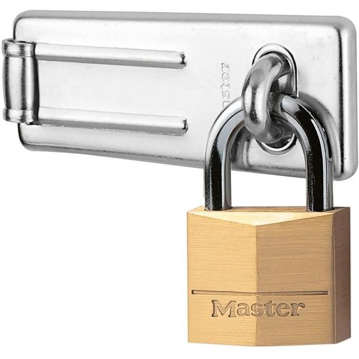 Pack Comprenant un Moraillon de Porte et un Cadenas a Clé - MASTER LOCK - 140703EURD