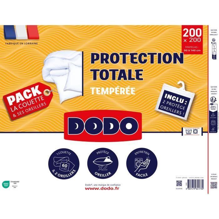 Pack Protection : Couette 220x240 cm + Taie d'oreiller + 1 Protege oreiller - Paloma Tech