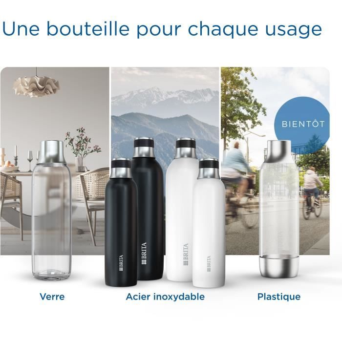 Pack de 2 bouteilles BRITA en verre - sodaTRIO - 1L