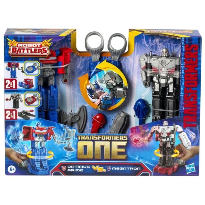 Pack de 2 figurines Optimus Prime (Orion Pax) et Megatron (D-16) de 11 cm jouets des 6 ans Transformers One Robot