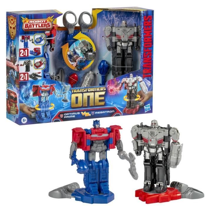 Pack de 2 figurines Optimus Prime (Orion Pax) et Megatron (D-16) de 11 cm jouets des 6 ans Transformers One Robot