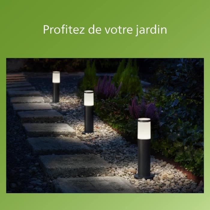 Pack de 3 bornes extérieures PHILIPS Garden Link - Basse tension - 24W, IP44, 2700K - Anthracite PHILIPS