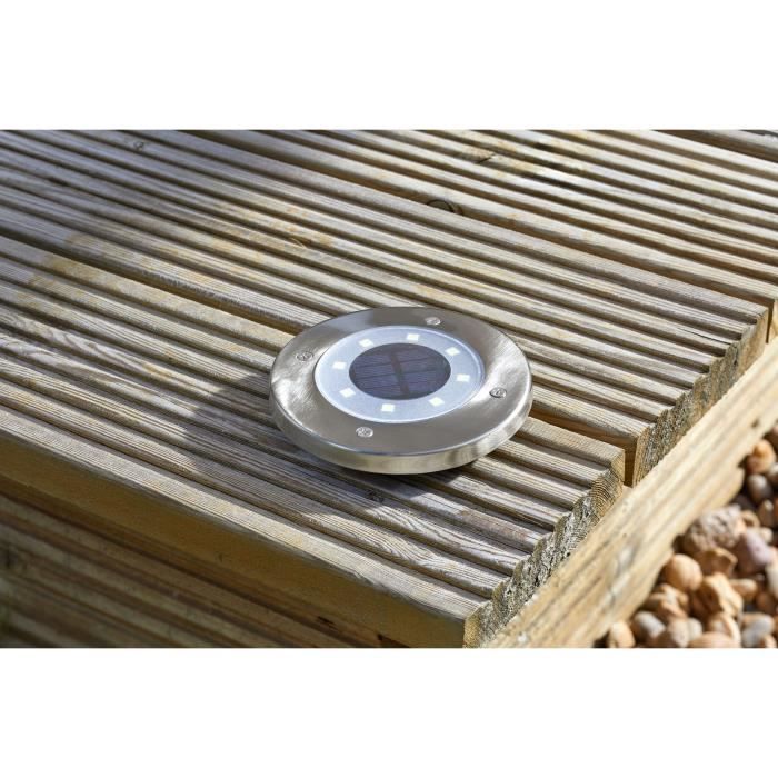 Pack de 4 Spots solaires UpSMART GARDEN -Light - 5 lumens - Acier - LED intégrée - SMART GARDEN SMART GARDEN