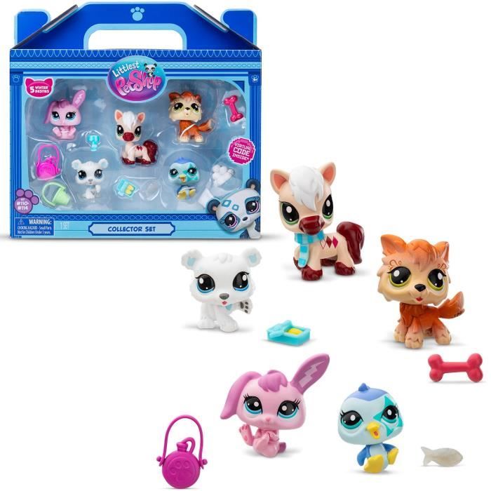 Pack de 5 Pets - BANDAI - Littlest Pet Shop Montagne - Animaux a collectionner