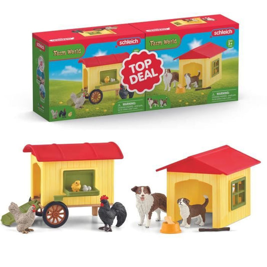 Pack promo Niche et Poulailler coffret Schleich 72241 Farm World - pour Enfants des 3 ans