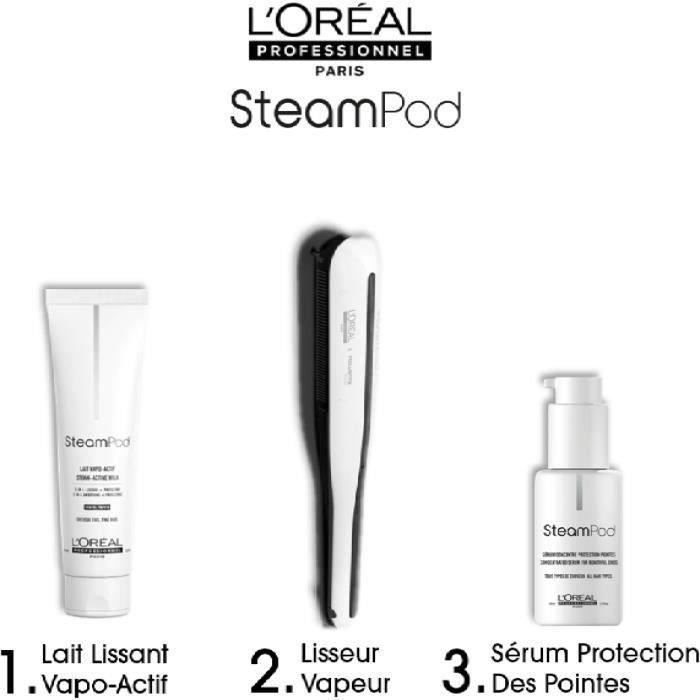 Pack Steampod 3.0 - L’Oréal Professionnel - UFR10011 - Lisseur vapeur professionnel 2 en 1 - Sérum - Soin