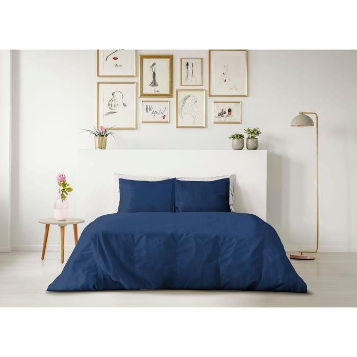 PARURE DE COUETTE LOVELY HOME - 220x240 cm - 100% COTON - BLEU - Paloma Tech