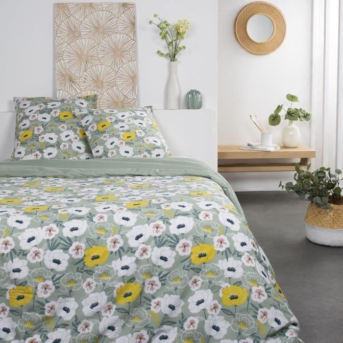 Parure de lit - TODAY - Sunshine - 116195 - 2 personnes - 260x240cm - Coton - Imprimé 8.40 - Paloma Tech