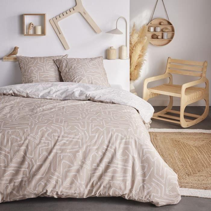 Parure de lit - TODAY - Sunshine - 122991 - 2 personnes - 240x260cm - Coton - Imprimé 15.7 - Paloma Tech