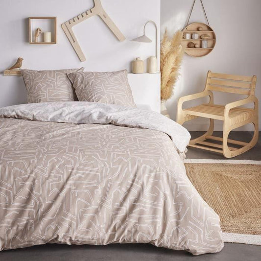 Parure de lit - TODAY - Sunshine - 122991 - 2 personnes - 240x260cm - Coton - Imprimé 15.7 - Paloma Tech