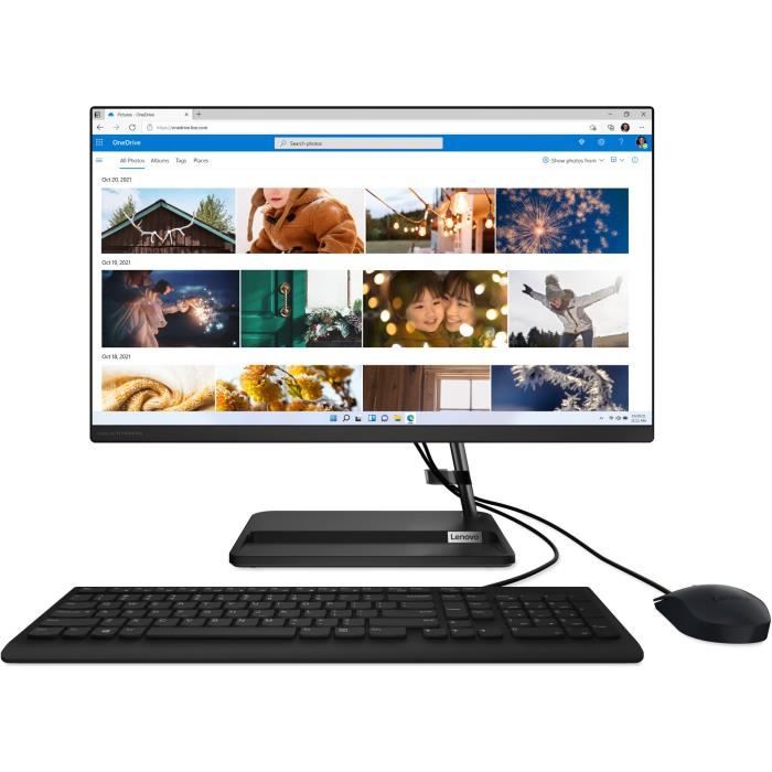 PC de Bureau Tout-en-un - LENOVO IdeaCentre 3 24IAP7 - 23.8 FHD - Intel Core i5 12450H - 16Go RAM - 512 Go SSD