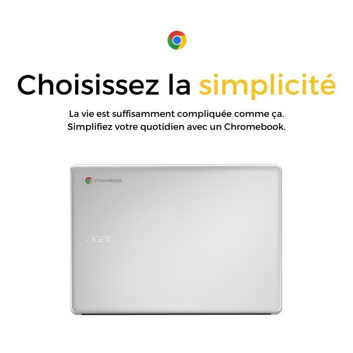 PC Portable - ACER - Chromebook 314 CB314-2H-K04F - 14 FHD - MTK MT8183 - RAM 4 Go - Stockage 32 Go - ChromeOS - AZERTY