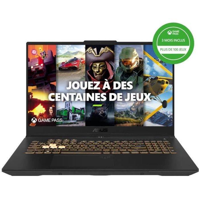 PC Portable Gamer ASUS TUF Gaming F17 | 17,3 FHD 144Hz - RTX 4070 8Go - Intel Core i7 13620H - RAM 16Go - 512Go SSD