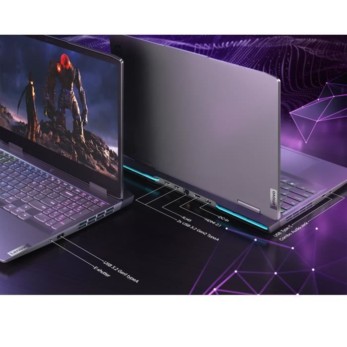 PC Portable Gamer Lenovo LOQ 15IRH8 -15’’ FHD 144Hz - RTX 4060 115W - Core i5-12450H - RAM 16 Go - SSD 512 Go