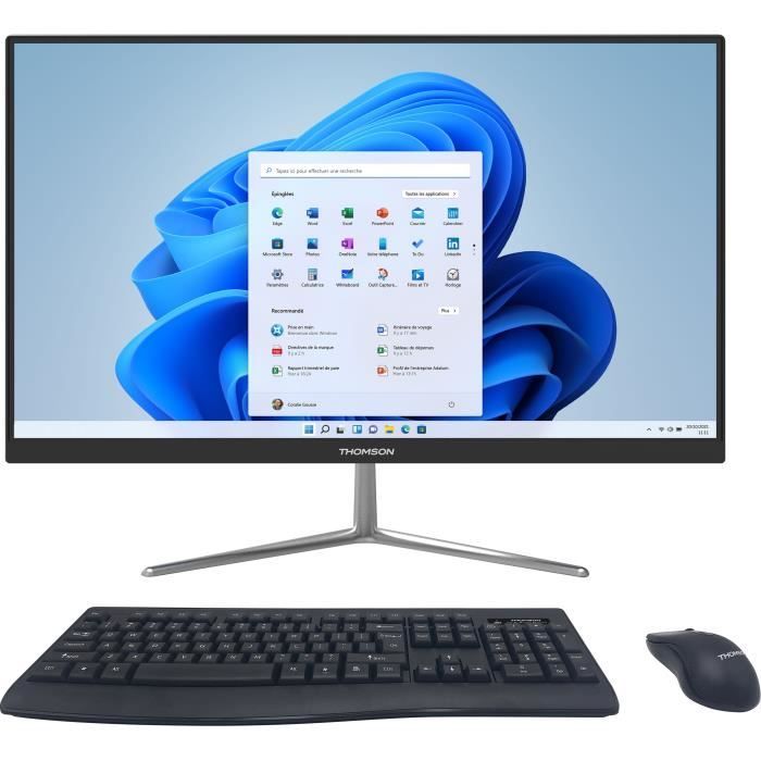 PC tout en un - THOMSON - AIO24I310-8BK512 - 23.8 - Intel Core I3-10110U - 8 GB DDR4 - SSD 512Go - Avec souris