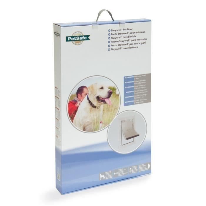 PetSafe - Chatiere Staywell Résistante en Aluminium pour gros Chien , avec Systeme de Verrouillage, Robuste, Isolante - taille XL PETSAFE