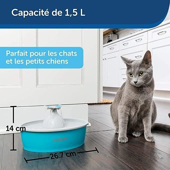 PetSafe - Fontaine a Eau Papillon pour chat et chien Drinkwell, 4 Différents Flux, Double Filtration, Facile a nettoyer, 1,5 L - Paloma Tech