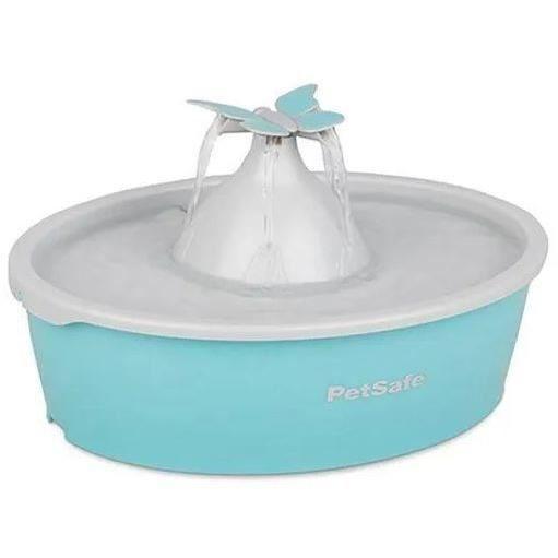 PetSafe - Fontaine a Eau Papillon pour chat et chien Drinkwell, 4 Différents Flux, Double Filtration, Facile a nettoyer, 1,5 L - Paloma Tech