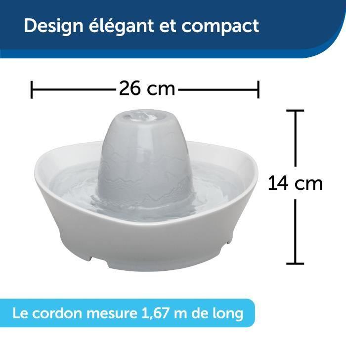 PetSafe - Fontaine en Céramique StreamSide pour Animaux de Compagnie 1,8 L - idéal pour chat et petit chien,Silencieuse, eau - Paloma Tech