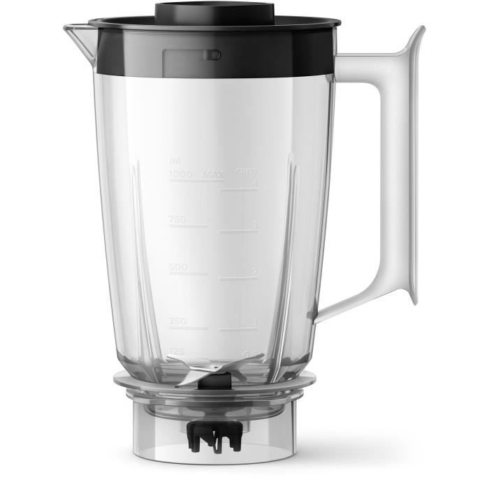 PHILIPS Blender Daily HR2041/41 450W 4 lames ProBlend 4 Bol plastique de 1,9L Gourde 1 vitesse + pulse Noir