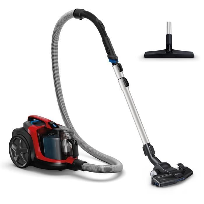 PHILIPS FC9729/09 Aspirateur traîneau sans sac PowerPro Expert - 650W - 76 dB - A - Rouge