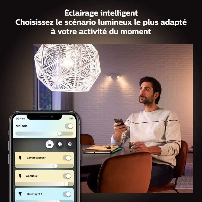 Philips Hue White Ambiance ampoule LED connectée E27 équivalent 75W 1100 lumen compatible Bluetooth pack de 2