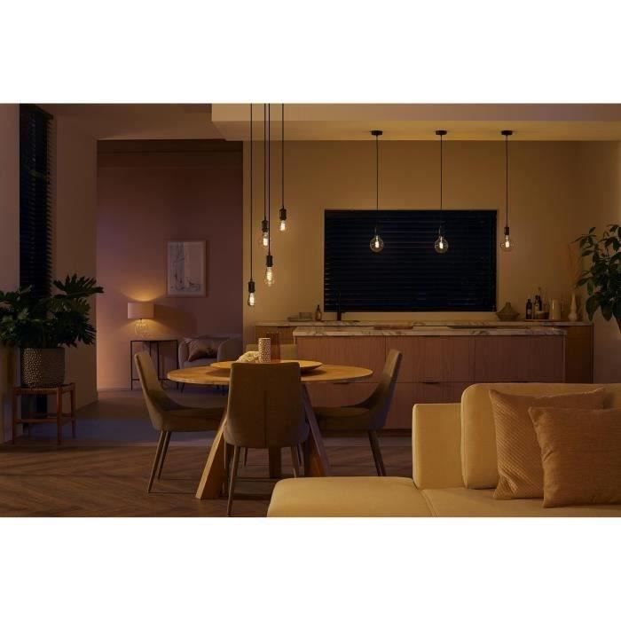 Philips Hue White Ambiance ampoule LED connectée E27 Filament ST64 compatible Bluetooth fonctionne avec Alexa Google