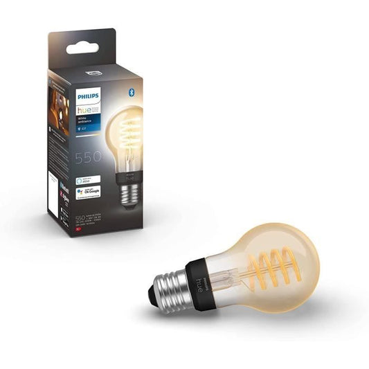 Philips Hue White Ambiance ampoule LED connectée Filament E27 compatible Bluetooth fonctionne avec Alexa Google