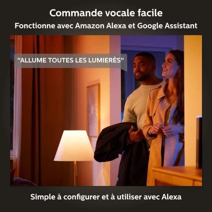 Philips Hue White & Color Ambiance ampoule LED connectée E27 équivalent 60W 800 lumen Pack de 4 compatible Bluetooth