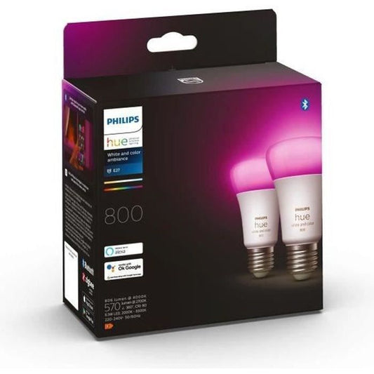 PHILIPS Hue White & Color Ambiance Ampoules LED connectées E27 - Compatible Bluetooth