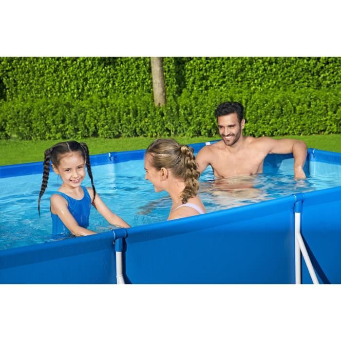 Piscine hors sol tubulaire BESTWAY - Steel Pro - 300 x 201 x 66 cm - Rectangulaire