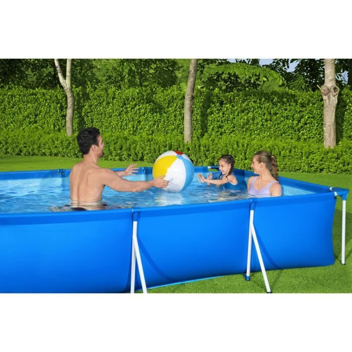 Piscine hors sol tubulaire BESTWAY - Steel Pro - 300 x 201 x 66 cm - Rectangulaire