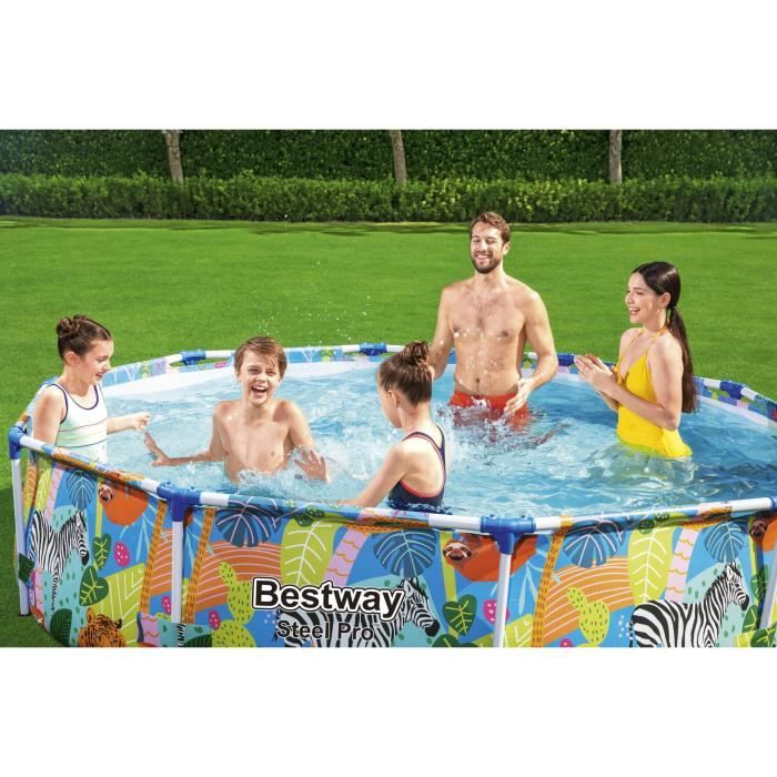 Piscine hors sol tubulaire BESTWAY - Steel Pro - 305 x 66 cm - Ronde