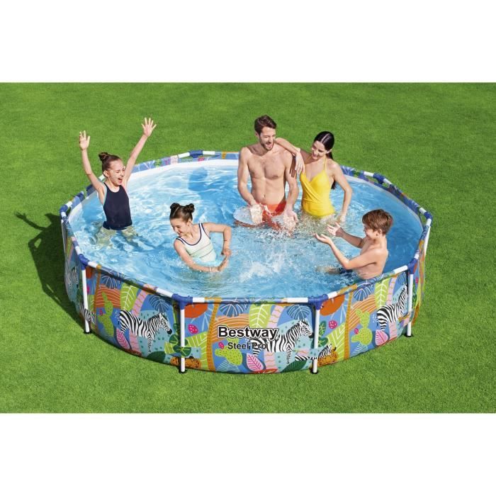 Piscine hors sol tubulaire BESTWAY - Steel Pro - 305 x 66 cm - Ronde