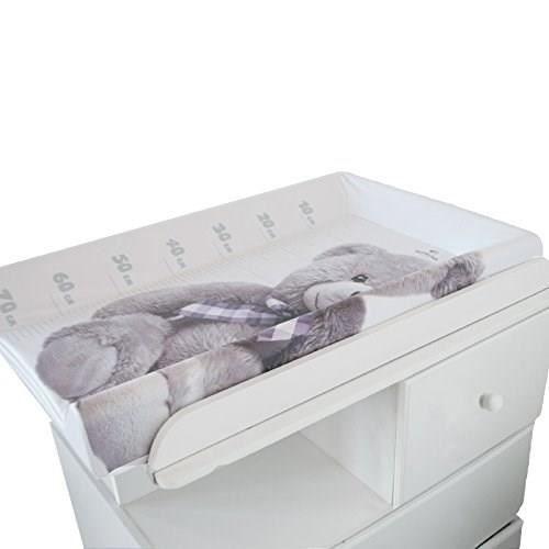 Plan a langer DOMIVA Little Bear - PVC - Matelas intégré - Blanc/Gris - 50 x 80 cm - Paloma Tech