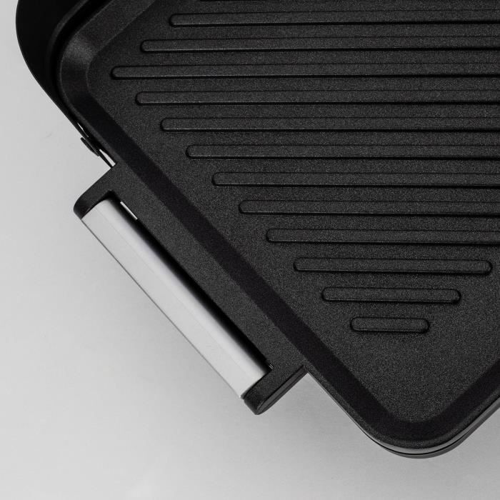 Plancha double zones HKoeNIG GRX330 - 50x25cm - 1800W avec revetement anti-adhésif et fonction turbo zone grill