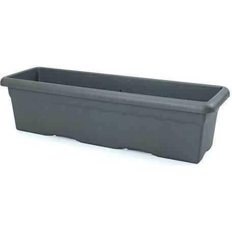 PLASTIKEN Jardiniere rectangulaire - 60 X 33 cm - Anthracite PLASTIKEN