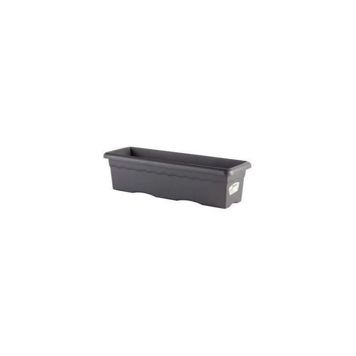 PLASTIKEN Jardiniere rectangulaire - 60 X 33 cm - Anthracite PLASTIKEN