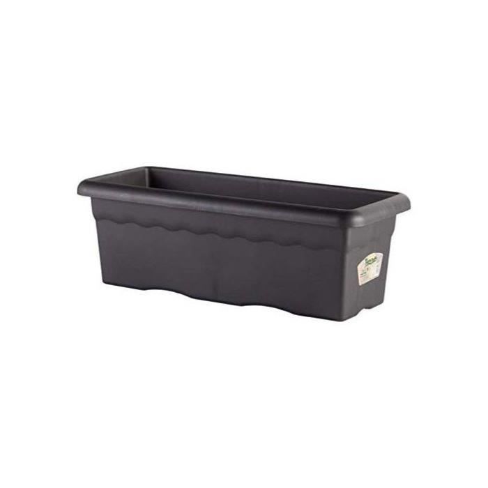 PLASTIKEN Jardiniere rectangulaire - 80 X 26 cm - Anthracite PLASTIKEN