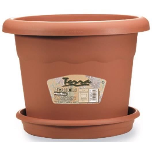 PLASTIKEN Pot a fleurs - Ø 60 cm rond - Terracotta PLASTIKEN