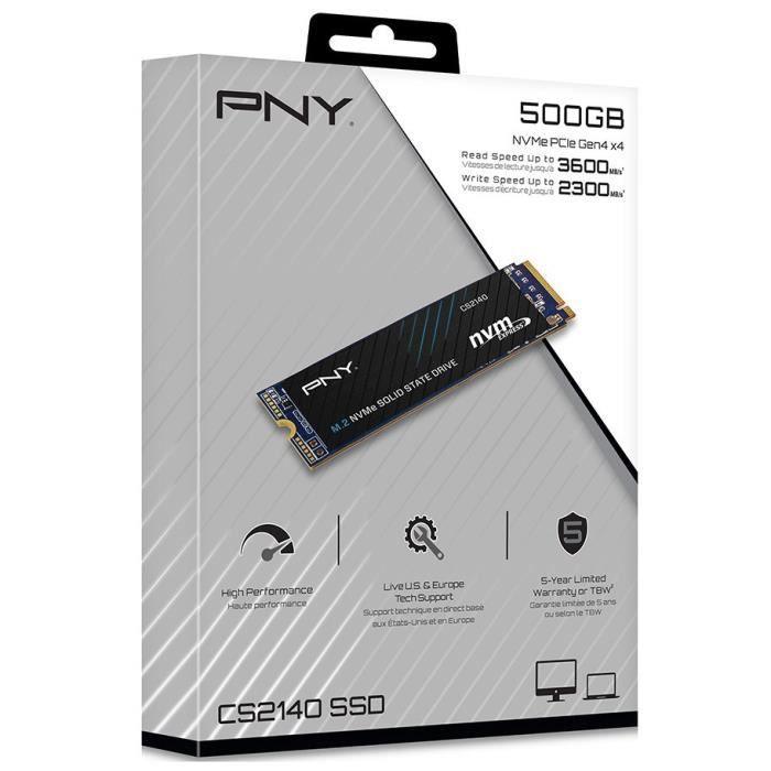 PNY - CS2140 - SSD - 500 Go - M.2 - Paloma Tech