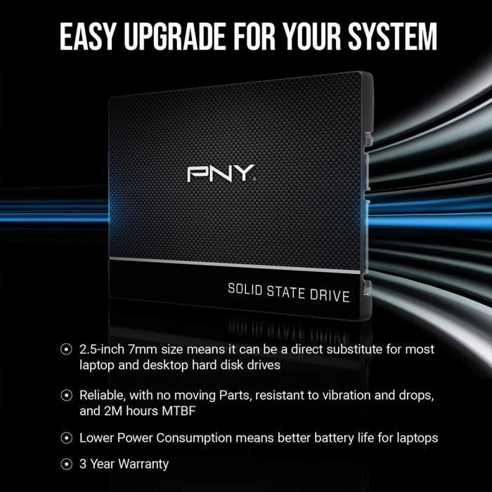 PNY - CS900 SATA - Disque SSD - 2,5 - 250GB - Paloma Tech