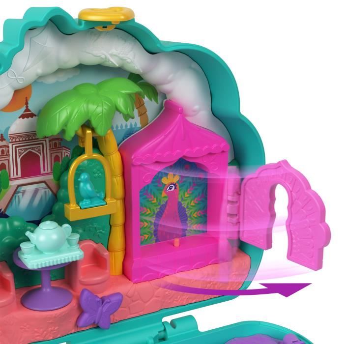 Polly Pocket-Le Jardin du Paon-Coffret 2 mini-figurines et animaux HWN97