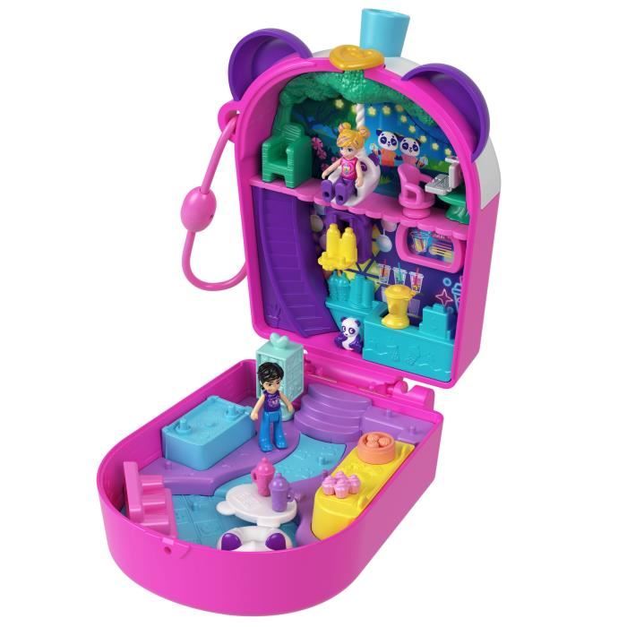 Polly Pocket-Panda Bubble Tea-Coffret avec 2 mini-figurines et panda HWN95