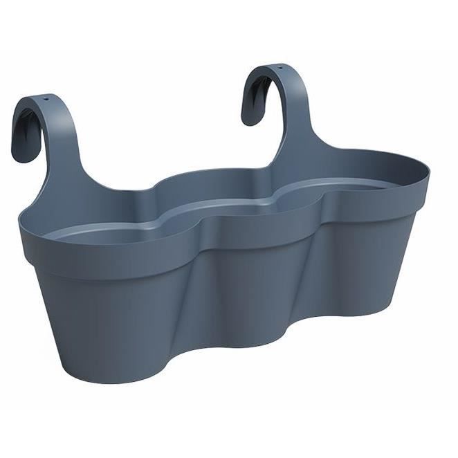 Pot ARTEVASI - CAPRI TRIPLE - Balcon - Bleu Ardoise - L54 x P30,5 x H28 cm ARTEVASI