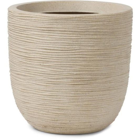 Pot de fleur boule - CAPI EUROPE - WASTE RIB NL - 43 x 41 cm - Terrazzo beige